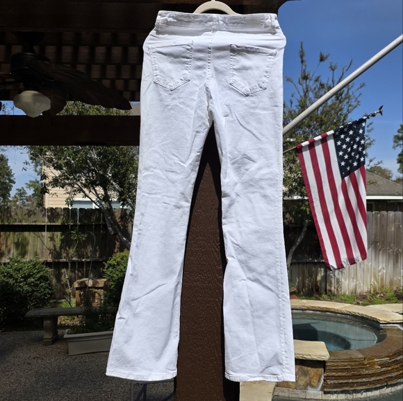 Nwot Zara White Flared Jeans Eu 40, Us 8 - Picture 8 of 10